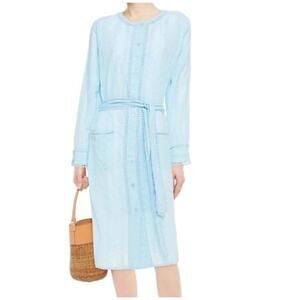 Nwt New Melissa Odabash Women's Blue Patty Eyelet Swim Cover Up Dress Size M